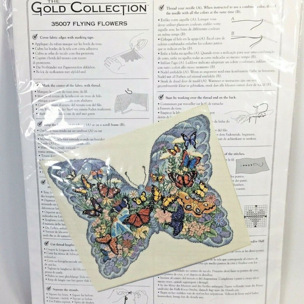 Dimensions~Gold Collection~Flying Flowers~Vtg 1999 - Picture 2 of 7